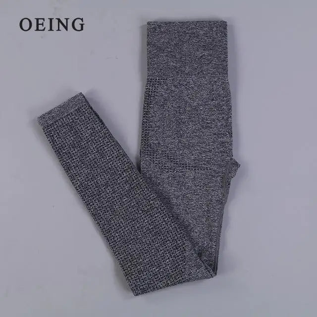 Calça legging sem costura de cintura alta