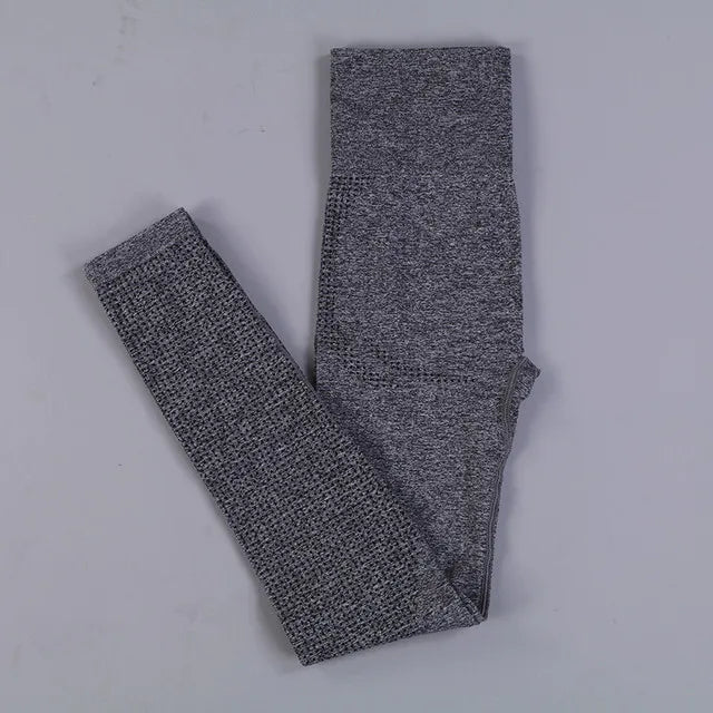 Calça legging sem costura de cintura alta