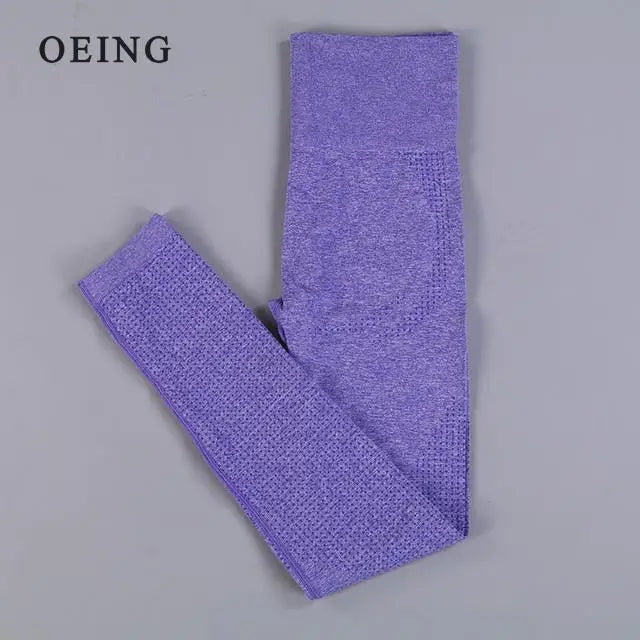 Calça legging sem costura de cintura alta