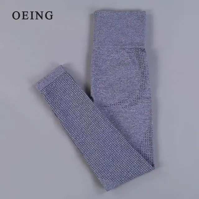 Calça legging sem costura de cintura alta