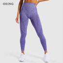 Calça legging sem costura de cintura alta