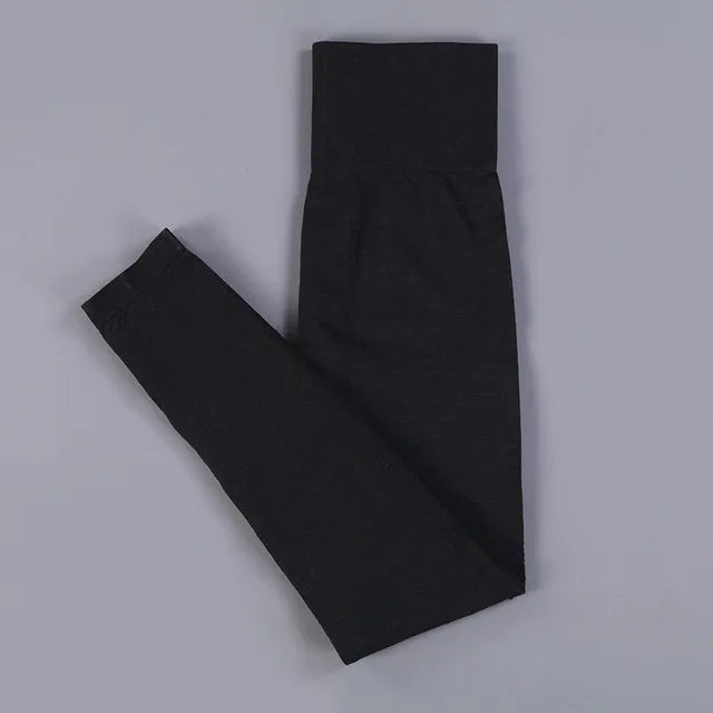 Calça legging sem costura de cintura alta