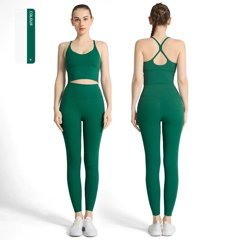 Conjunto de ioga feminino de 2 peças