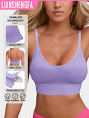 Sutiã esportivo clássico de malha canelada para ioga