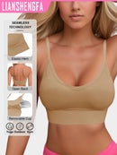 Sutiã esportivo clássico de malha canelada para ioga