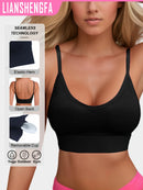 Sutiã esportivo clássico de malha canelada para ioga