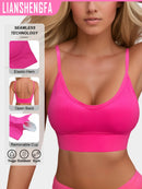 Sutiã esportivo clássico de malha canelada para ioga