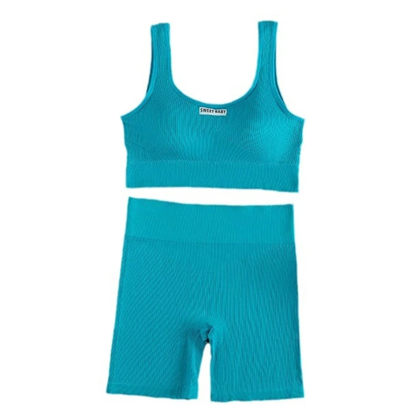 Conjunto de ioga feminino sem costura