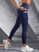 Calças de ioga com bolso duplo