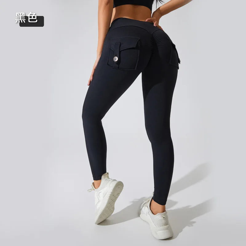 Calça legging feminina cintura alta & bumbum alto
