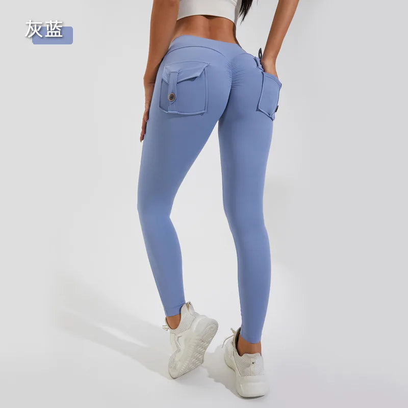 Calça legging feminina cintura alta & bumbum alto