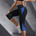 Leggings femininas de ioga com blocos de cores