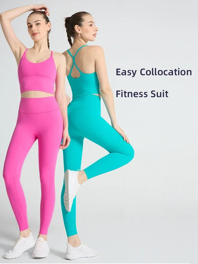 Conjunto de ioga feminino de 2 peças