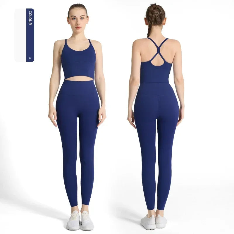 Conjunto de ioga feminino de 2 peças