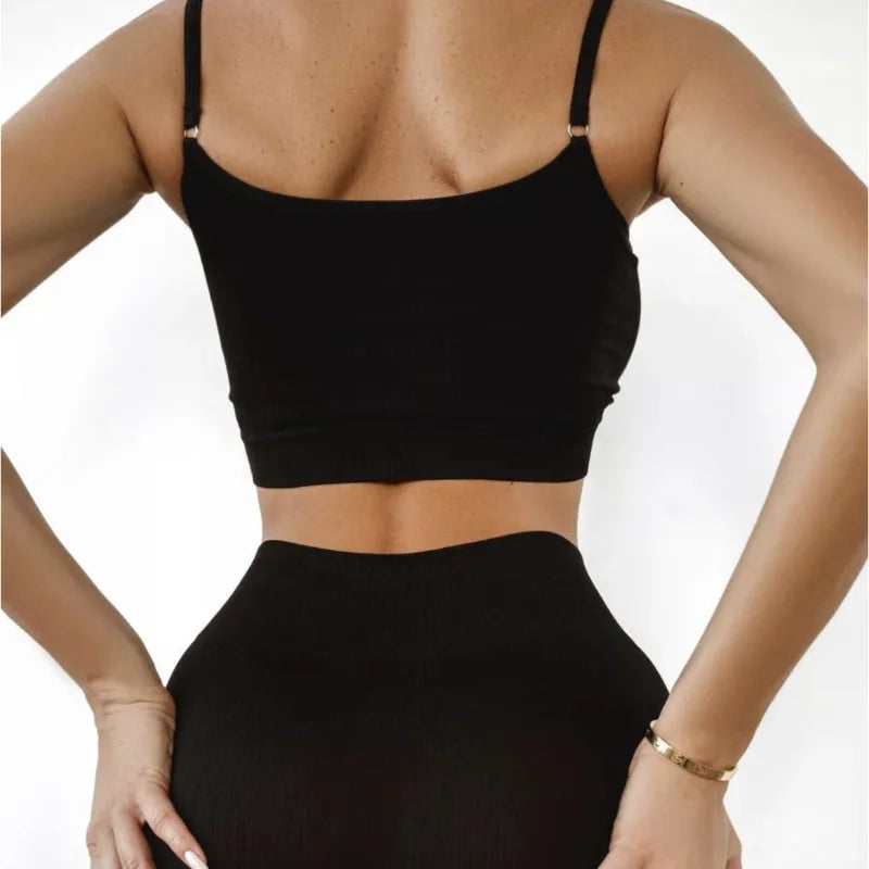 Conjunto de yoga russa sem costura
