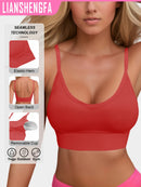 Sutiã esportivo clássico de malha canelada para ioga