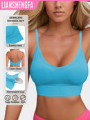 Sutiã esportivo clássico de malha canelada para ioga