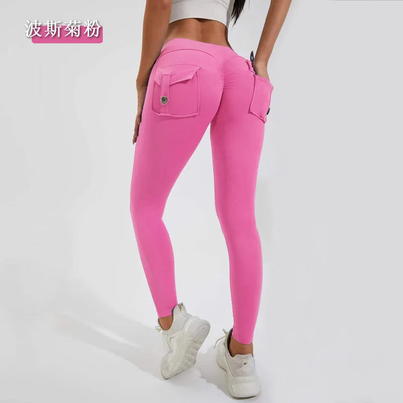 Calça legging feminina cintura alta & bumbum alto