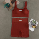 Conjunto de ioga feminino sem costura