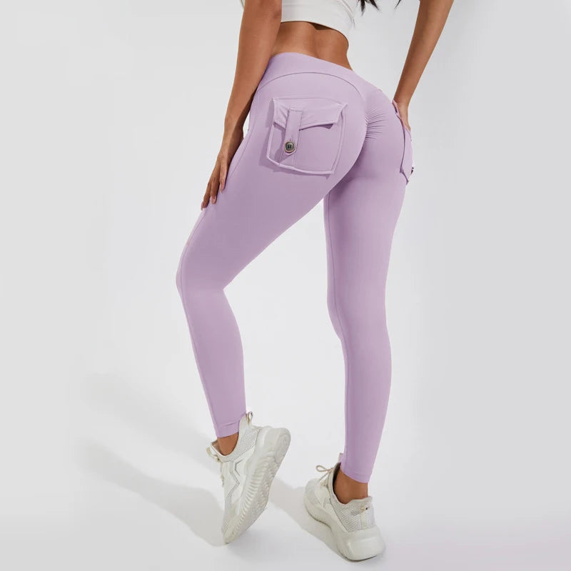 Calça legging feminina cintura alta & bumbum alto